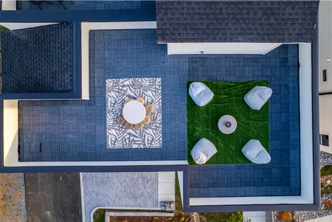 an aerial view of a city