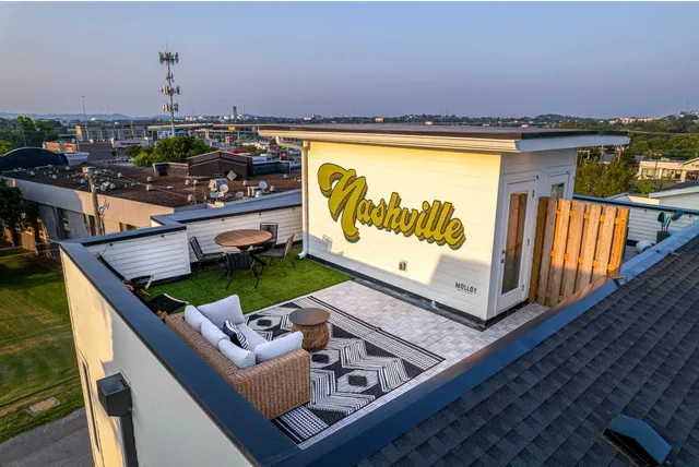 a view of a terrace with chairs