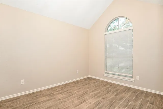 an empty room with a window