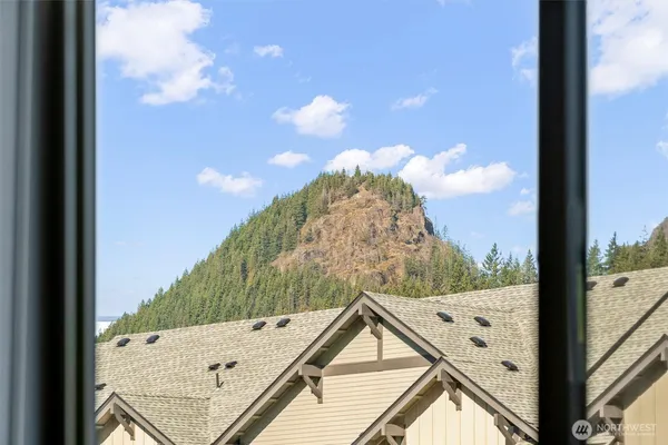 a view of a balcony with an ocean view