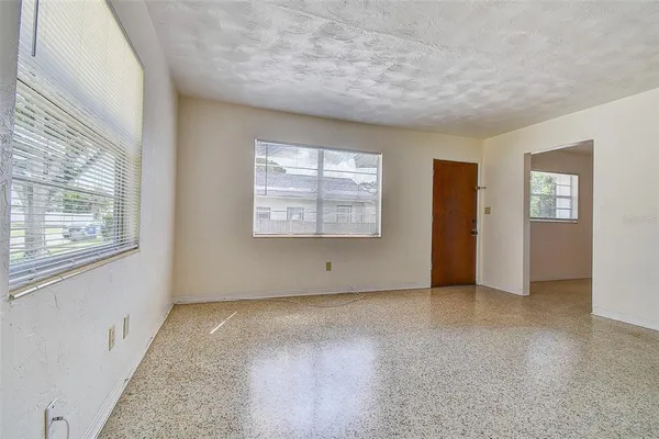 a view of a backyard with a garden