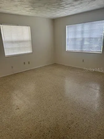 an empty room with a window