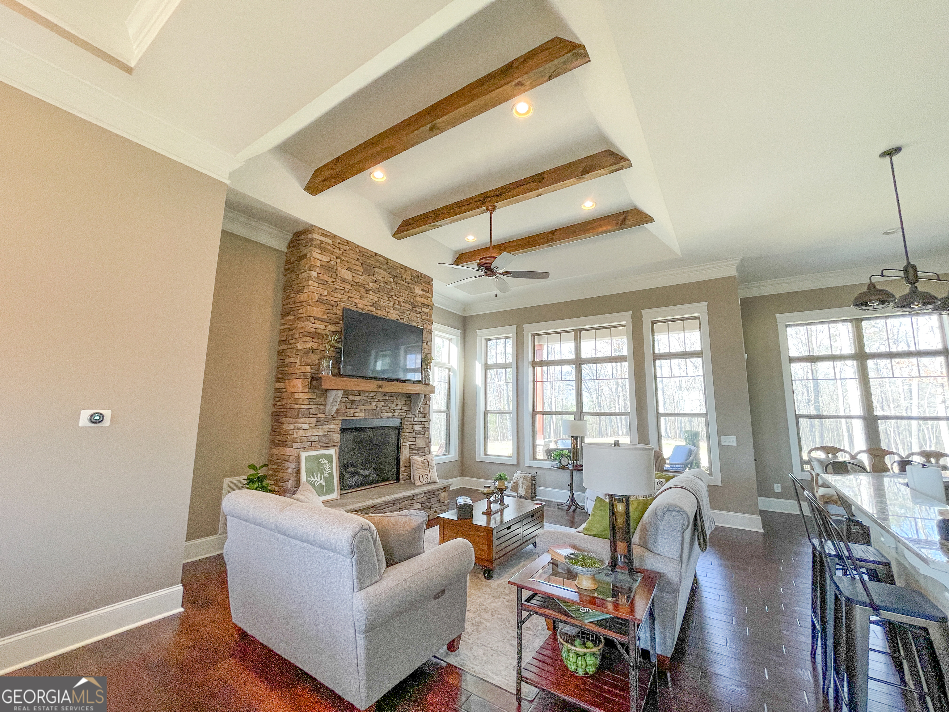 39 Acres On E Teloga Road Summerville, GA 30747 - Photo 16 of 50 a living room with furniture fireplace and flat screen tv