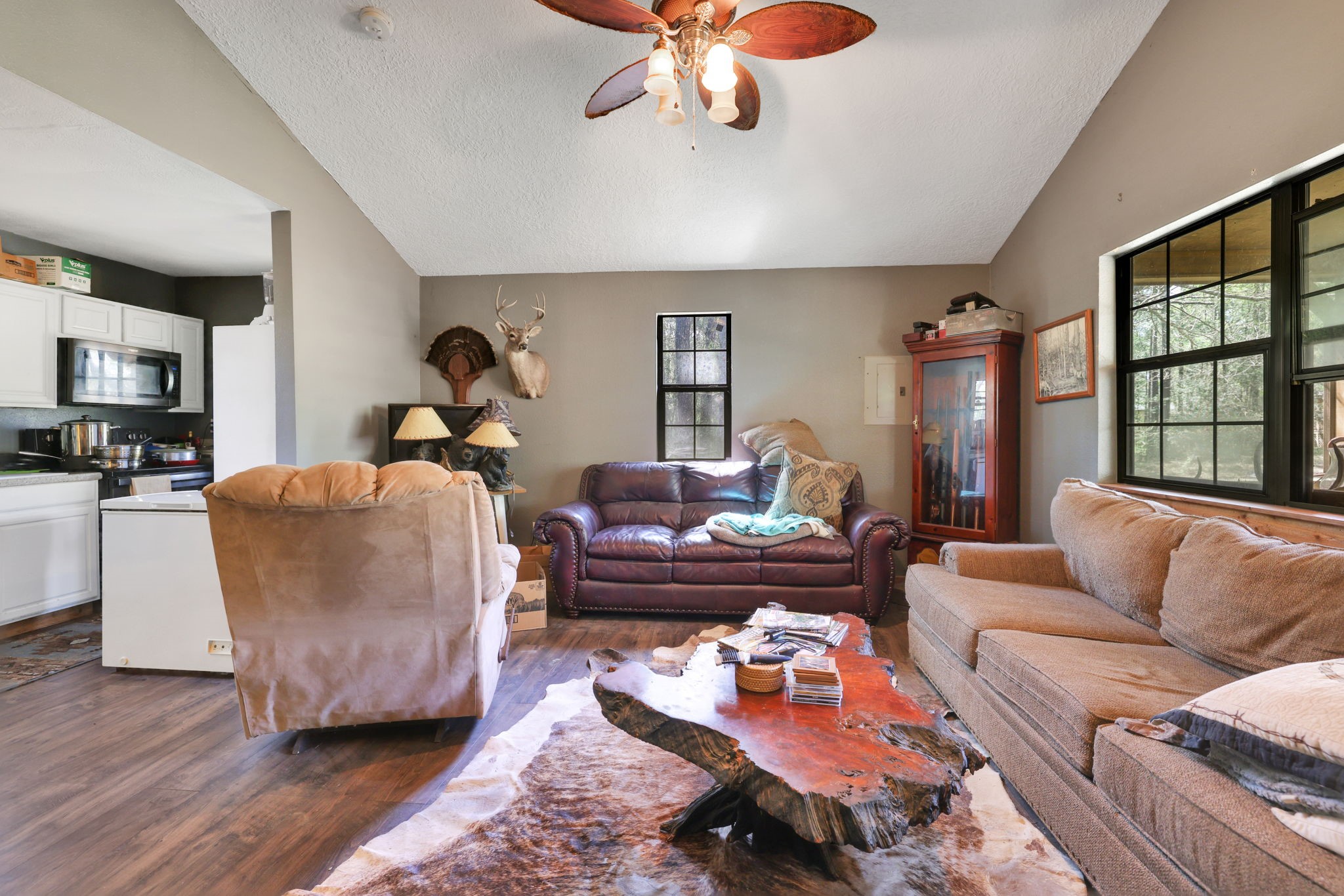 250 Critter Creek Road Coldspring, TX 77331 - Photo 39 of 48 Cabin 3 - Open concept living/kitchen area