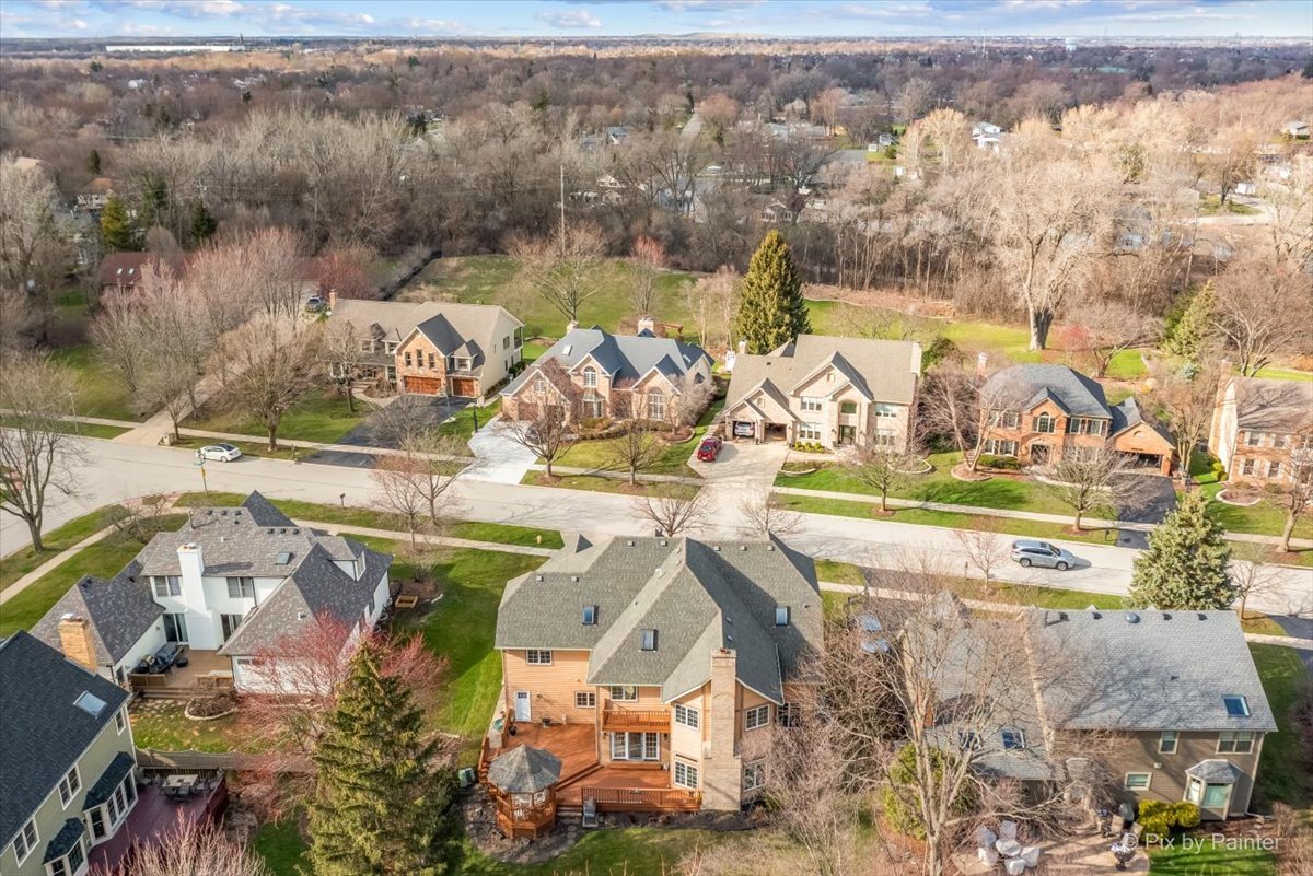 26W461 Churchill Road Winfield, IL 60190 - Photo 50 of 60 an aerial view of a house with a lake view