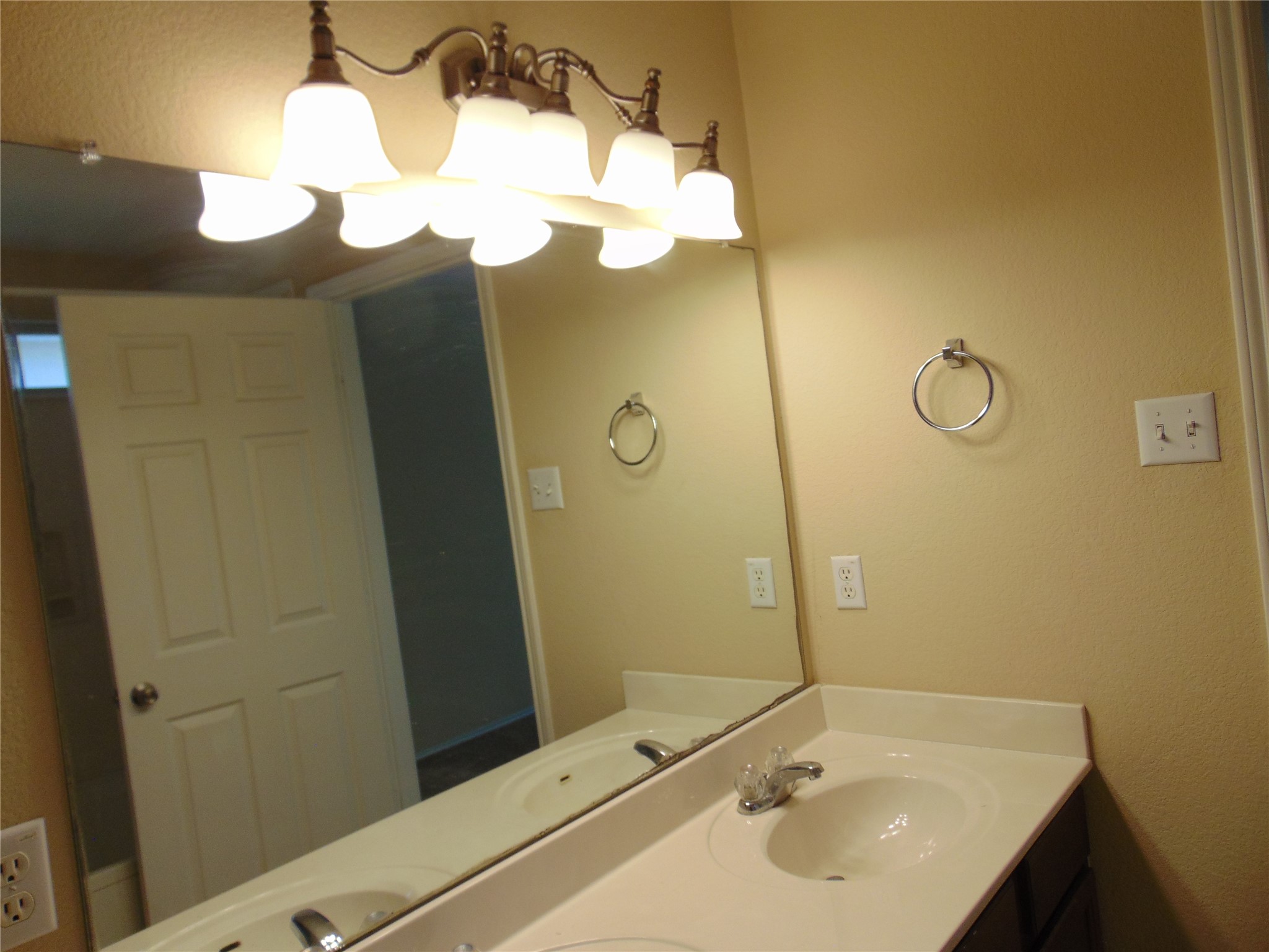 251 Wolfberry Path Buda, TX 78610 - Photo 11 of 17 a bathroom with a sink and mirror