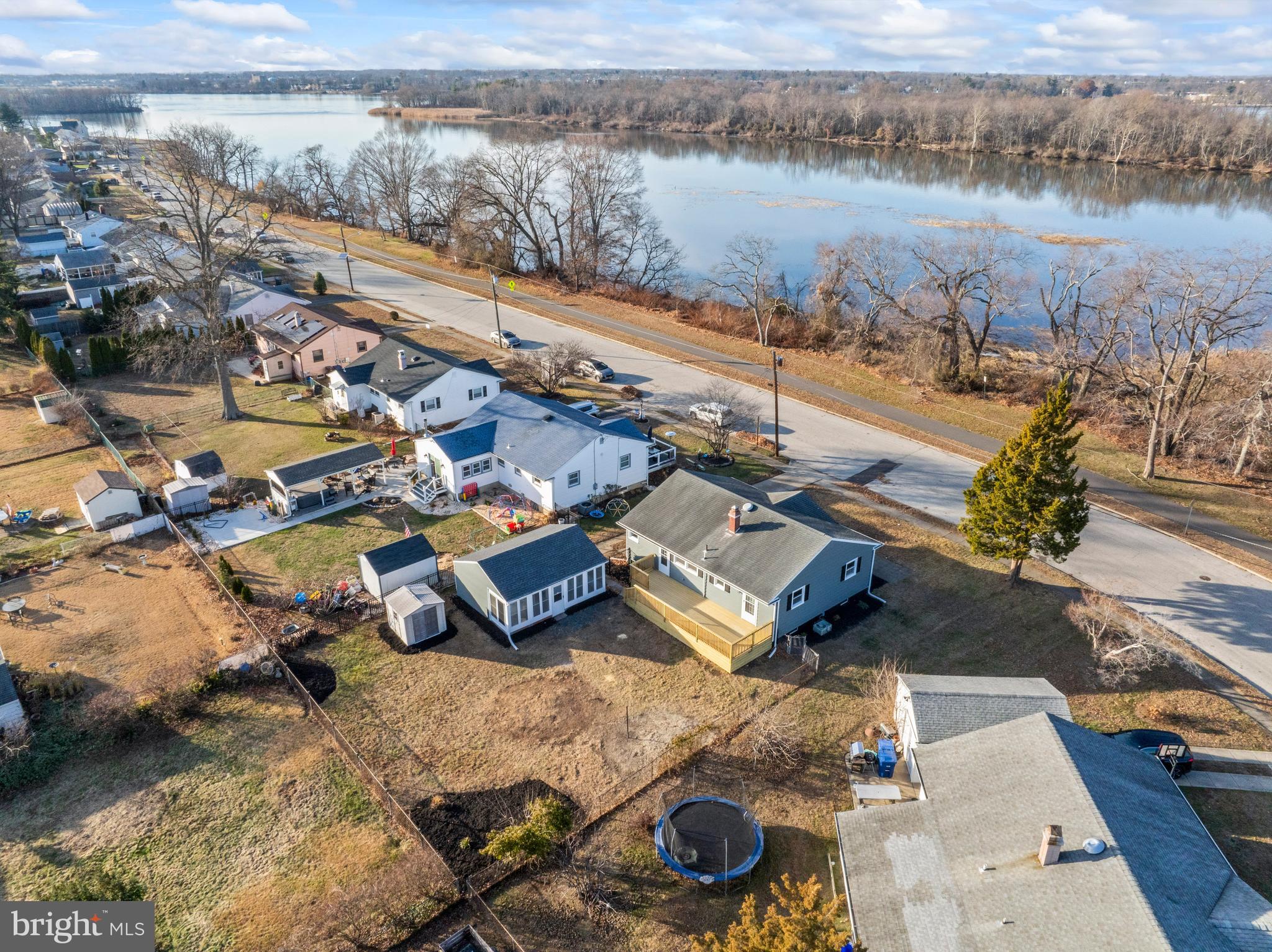 504 River Drive Riverside, NJ 08075 - Photo 42 of 45 an aerial view of a house with a lake view