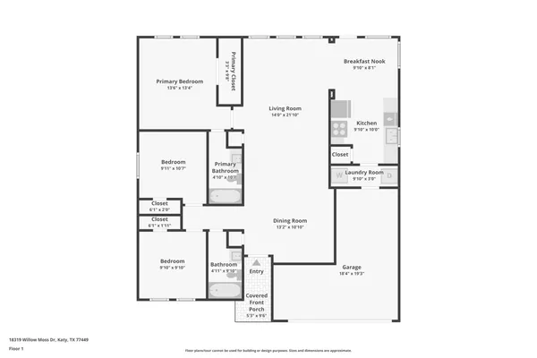 $222,000 | 18319 Willow Moss Drive, Katy, TX 77449