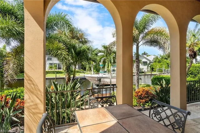 a park with water view