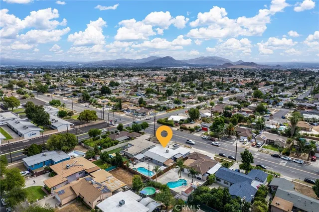 an aerial view of a city