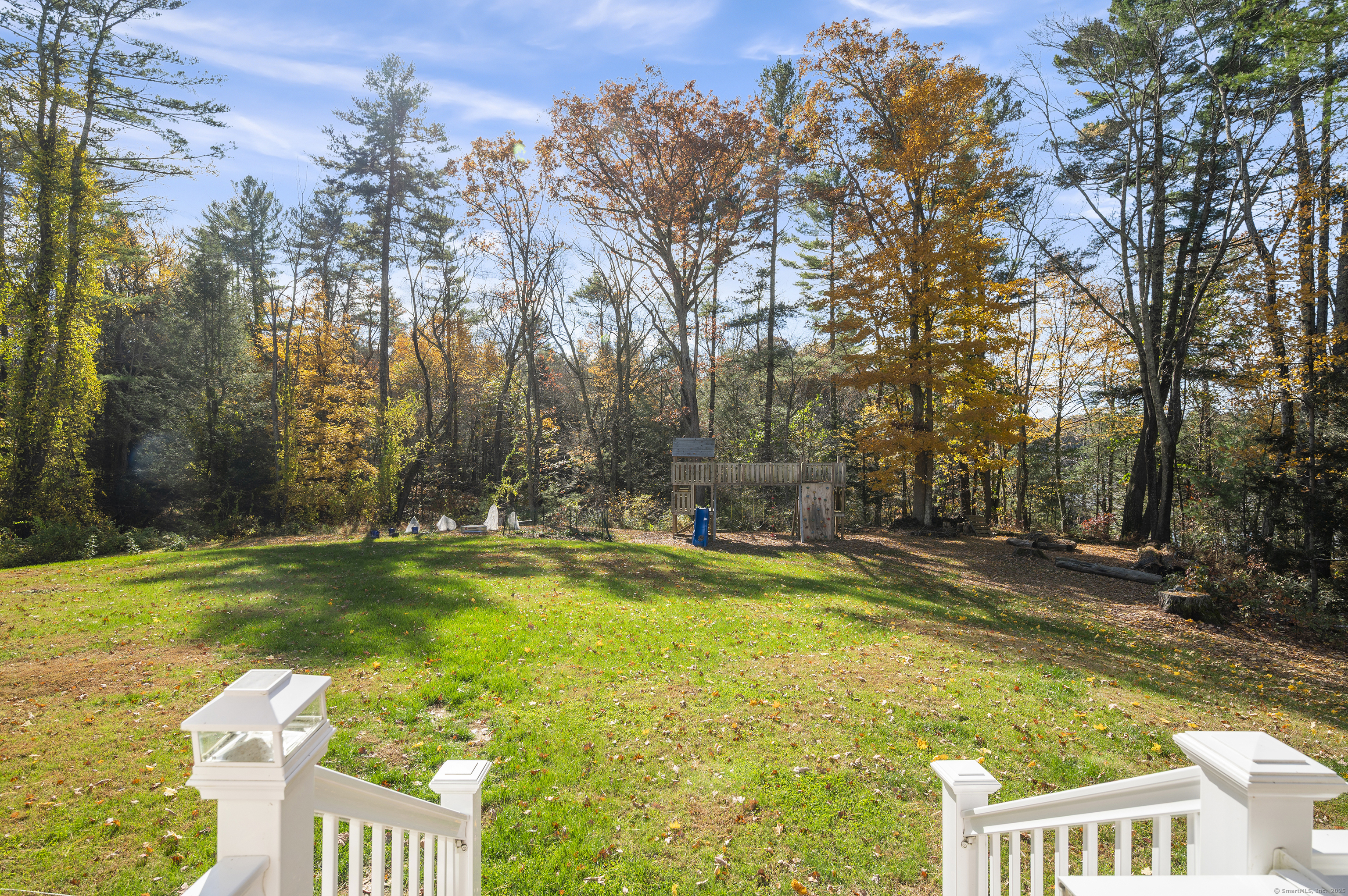 153 Wauregan Road Canterbury, CT 06331 - Photo 11 of 40 a view of a swimming pool with a yard and large trees