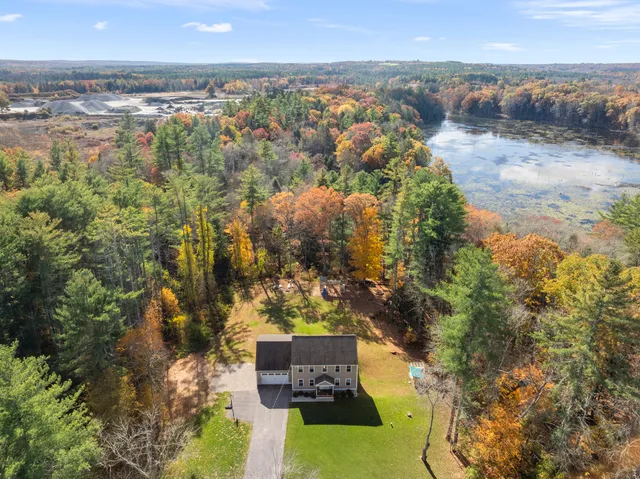 an aerial view of residential building with outdoor space