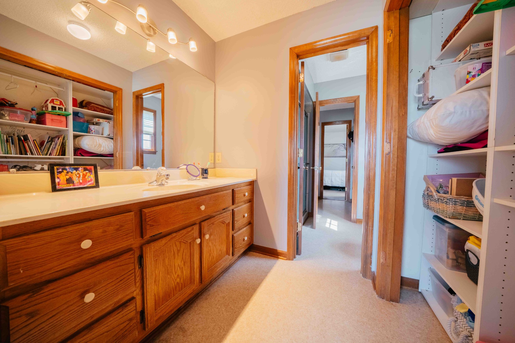 194 Al Roman Road Pulaski, TN 38478 - Photo 11 of 15 a bathroom with a sink a vanity and a large mirror