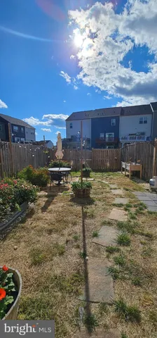 a view of a backyard with potted plants