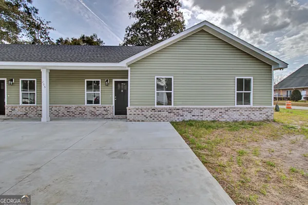 a backyard of a house