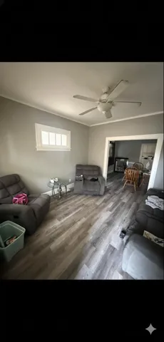 a living room with furniture and a couch