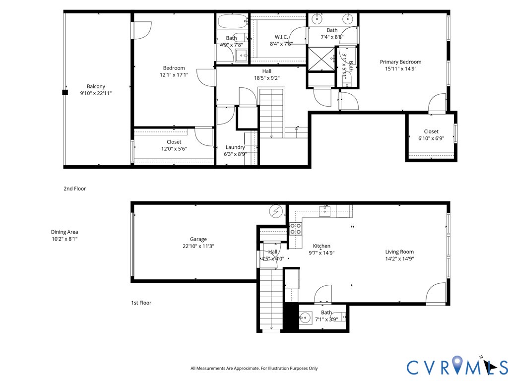 1900 Roseneath Road, Unit 4B Richmond, VA 23230 - Photo 44 of 44 a picture of a floor plan
