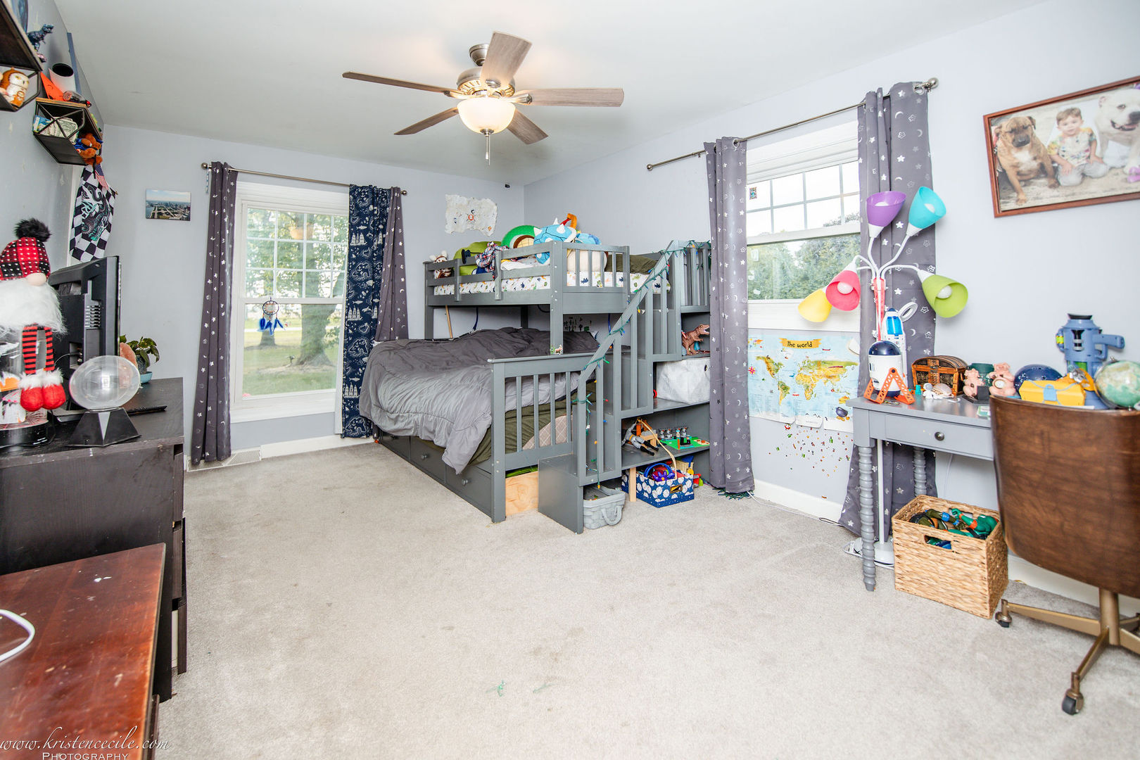 936 West Corning Road Beecher, IL 60401 - Photo 30 of 72 a bedroom with furniture a chandelier and a window