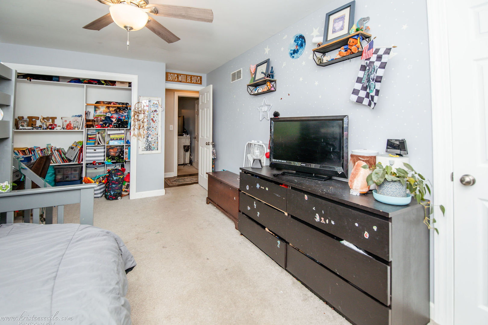 936 West Corning Road Beecher, IL 60401 - Photo 31 of 72 a living room with furniture and a flat screen tv