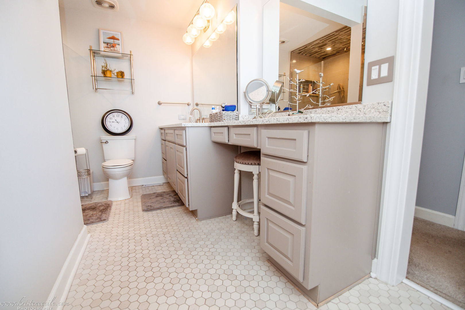 936 West Corning Road Beecher, IL 60401 - Photo 38 of 72 a bathroom with a sink a toilet and a mirror