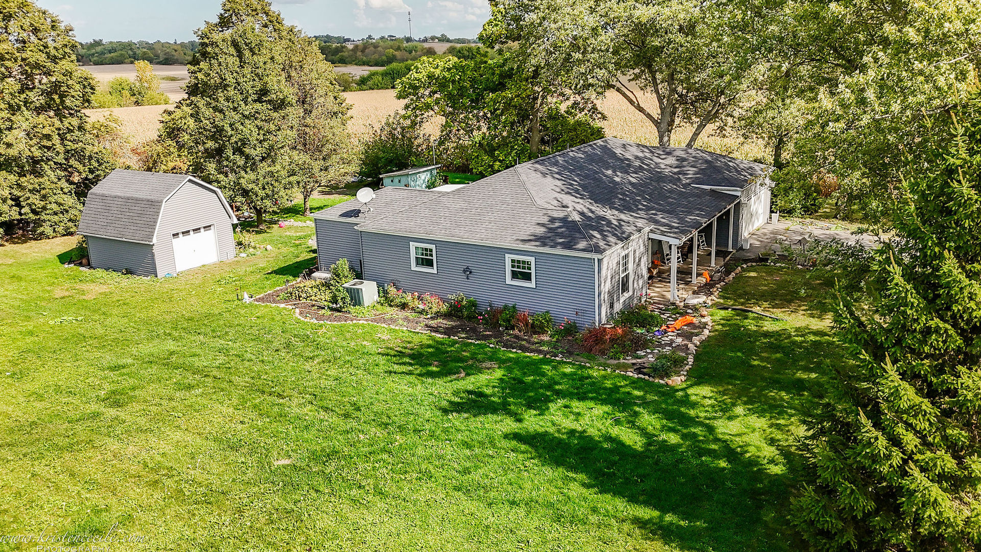 936 West Corning Road Beecher, IL 60401 - Photo 64 of 72 an aerial view of a house with a yard