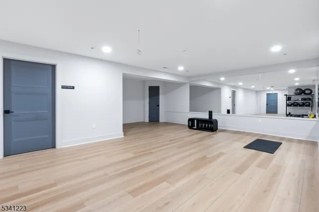 a view of a hallway with a elevator