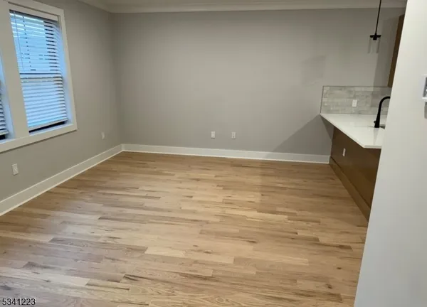 an empty room with closet