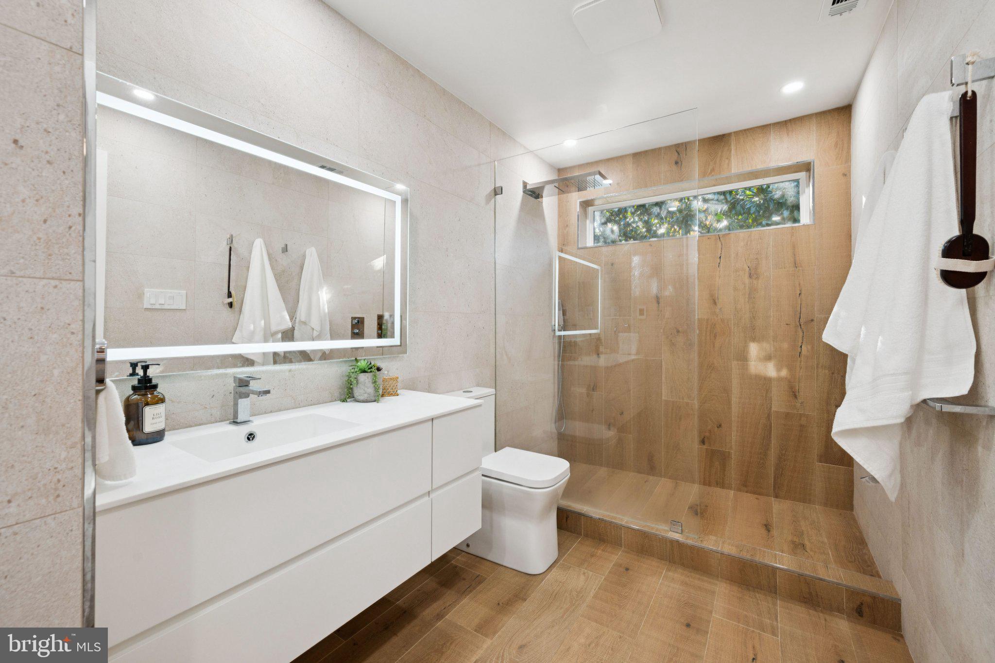 6 Spring Hill Court Chevy Chase, MD 20815 - Photo 13 of 26 Renovated Porcelanosa Primary Bathroom