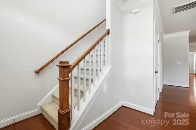 a view of hallway with stairs