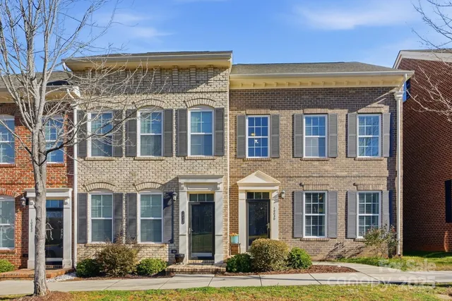 a front view of a building