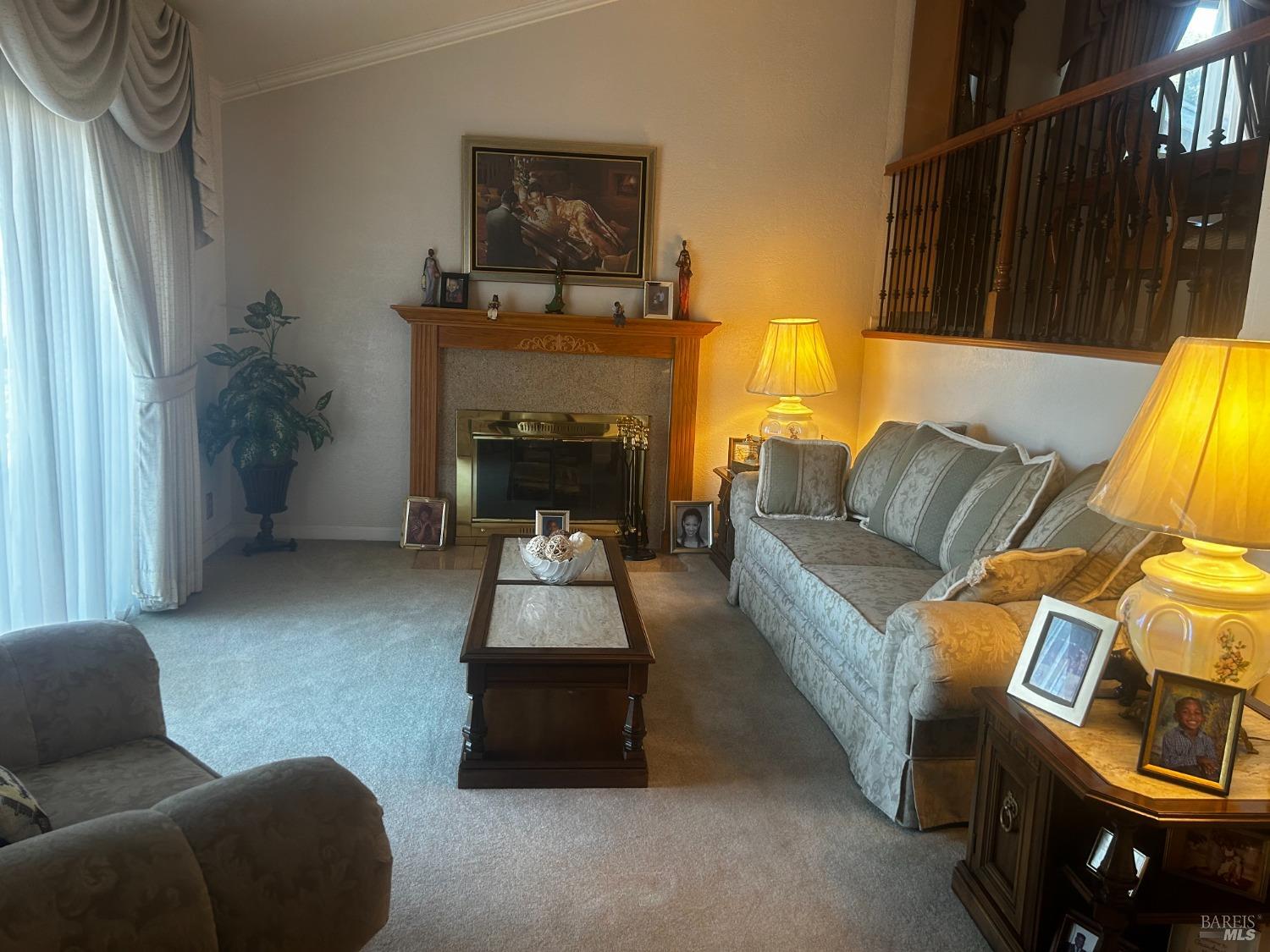 140 Hickory Street Vallejo, CA 94589 - Photo 1 of 1 a living room with furniture and a fireplace