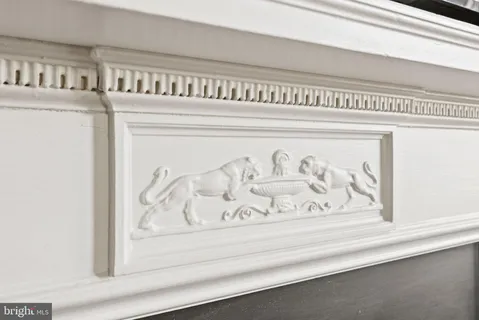 a close view of a utility room with a wall