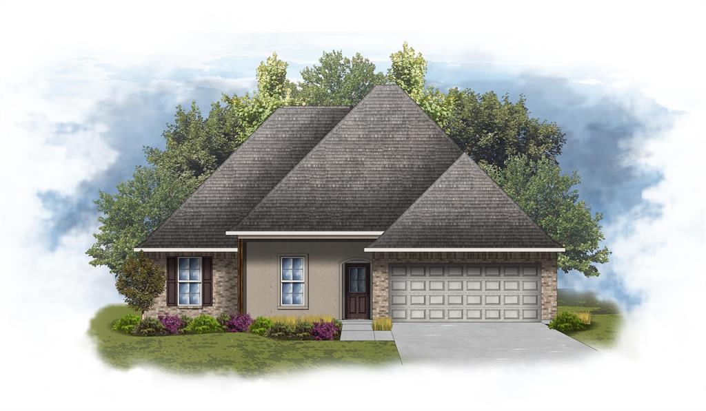 496 Blanchard Loop Bossier City, LA 71111 - Photo 1 of 1 a front view of a house with a yard and garage