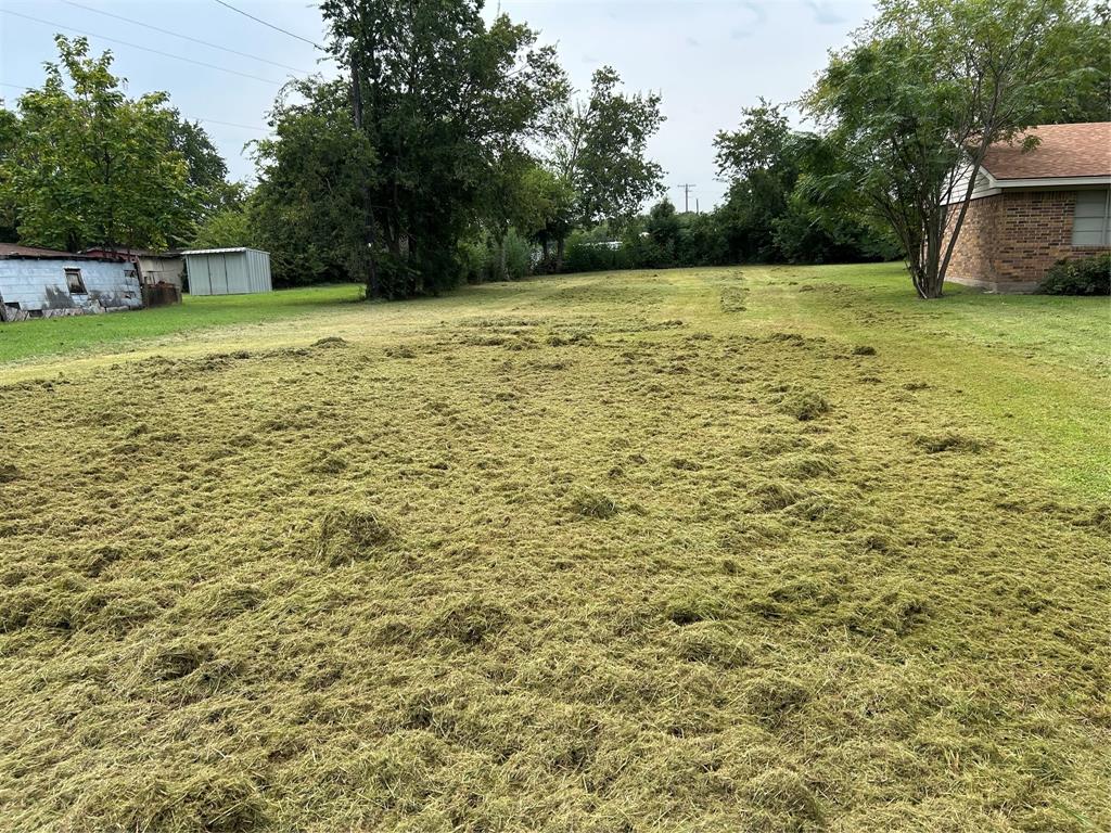 a view of a yard with a sink