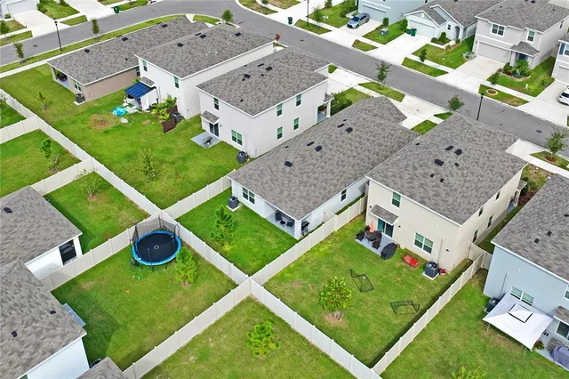 an aerial view of a house having outdoor space