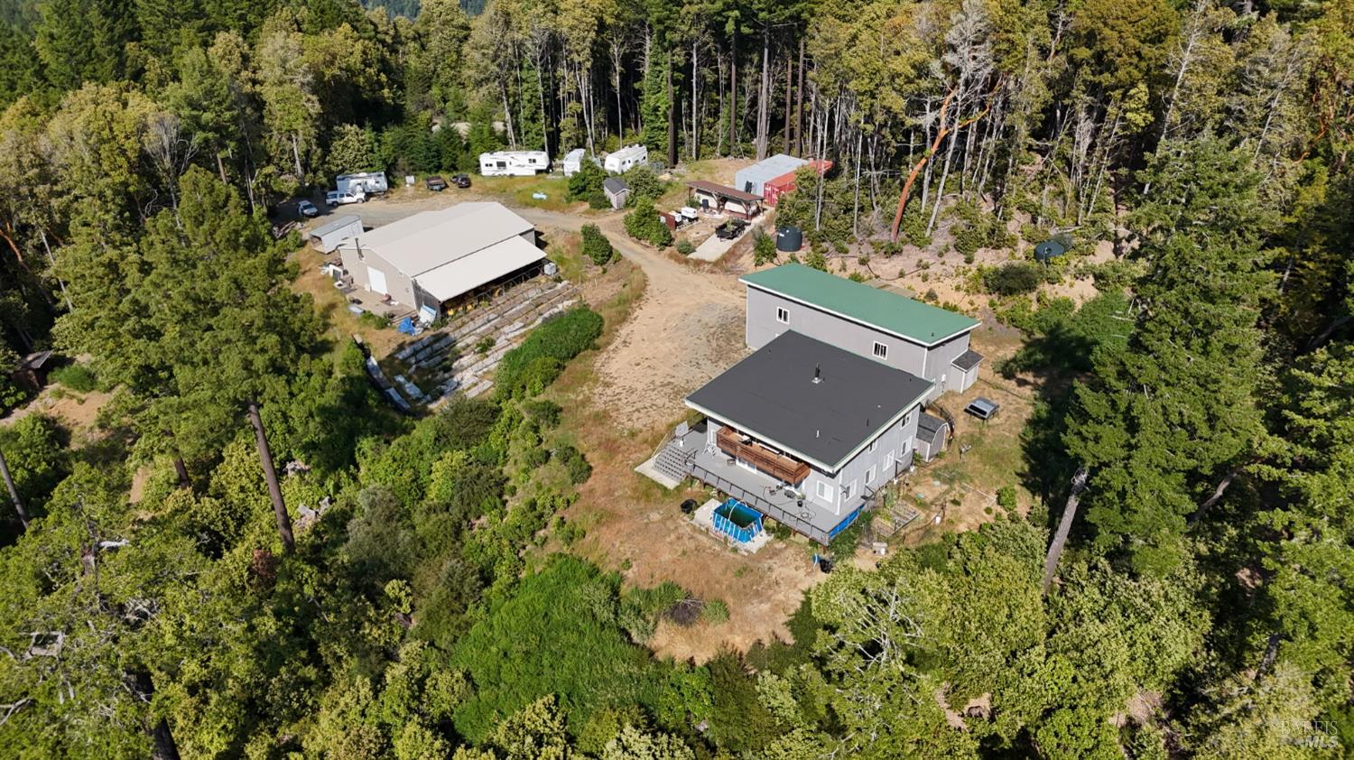 2520 French Road Phillipsville, CA 95559 - Photo 2 of 19 an aerial view of a house with a yard