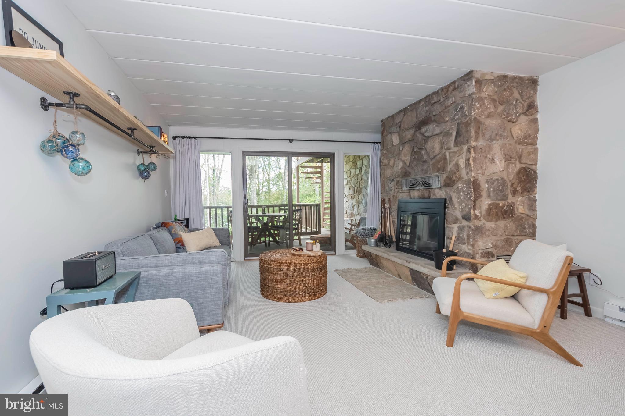 189 Red Run Road, Unit 1C2 Oakland, MD 21550 - Photo 14 of 50 a living room with furniture and a fireplace