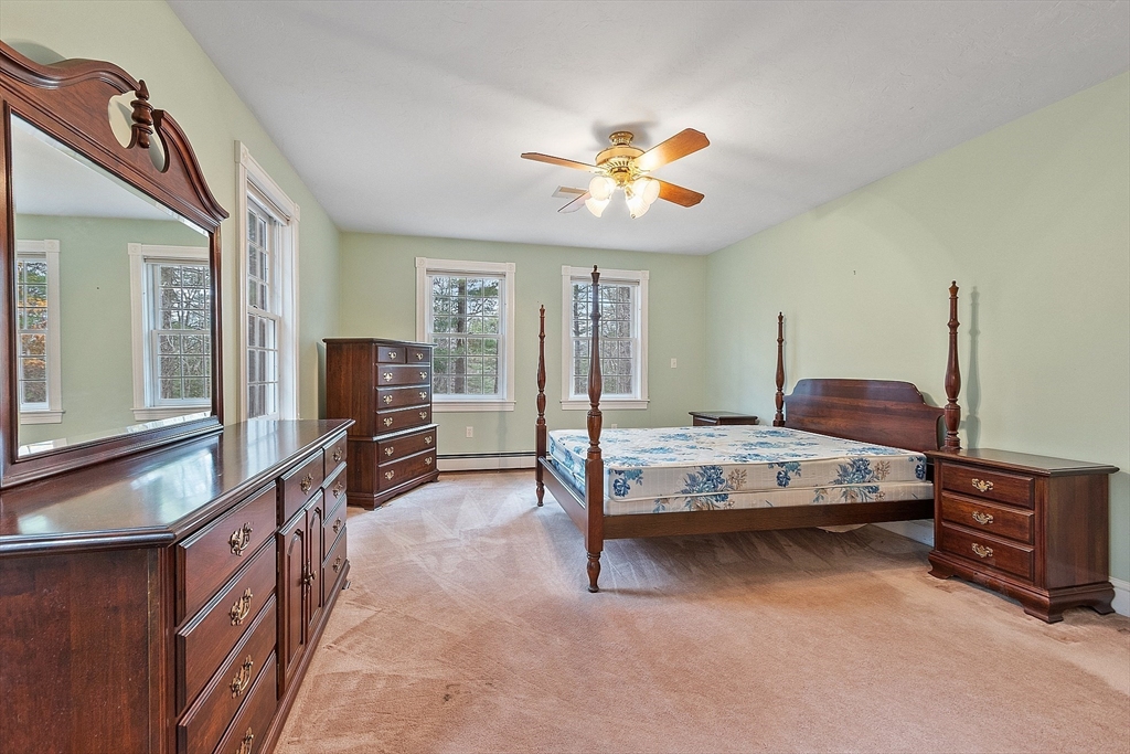 96 Cedarwood Road Boxborough, MA 01719 - Photo 21 of 41 a bedroom with a bed and a flat tv screen on dresser