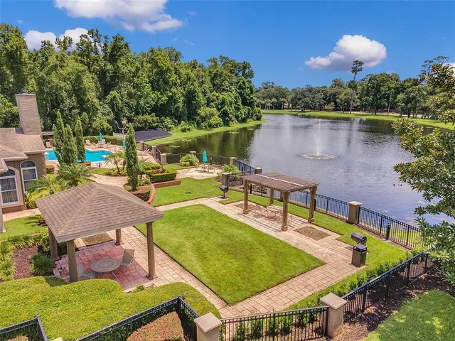 an aerial view of a house having outdoor space