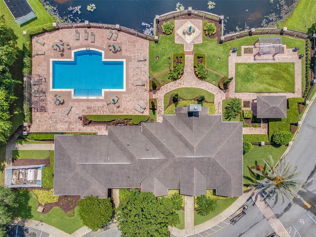 408 Summit Ridge Place, Unit 210 Longwood, FL 32779 - Photo 24 of 32 an aerial view of a house with a swimming pool