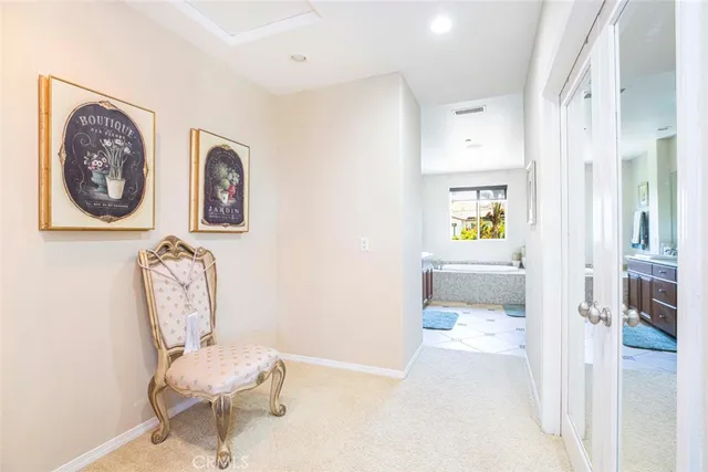 a view of a lake with a mountain in the background