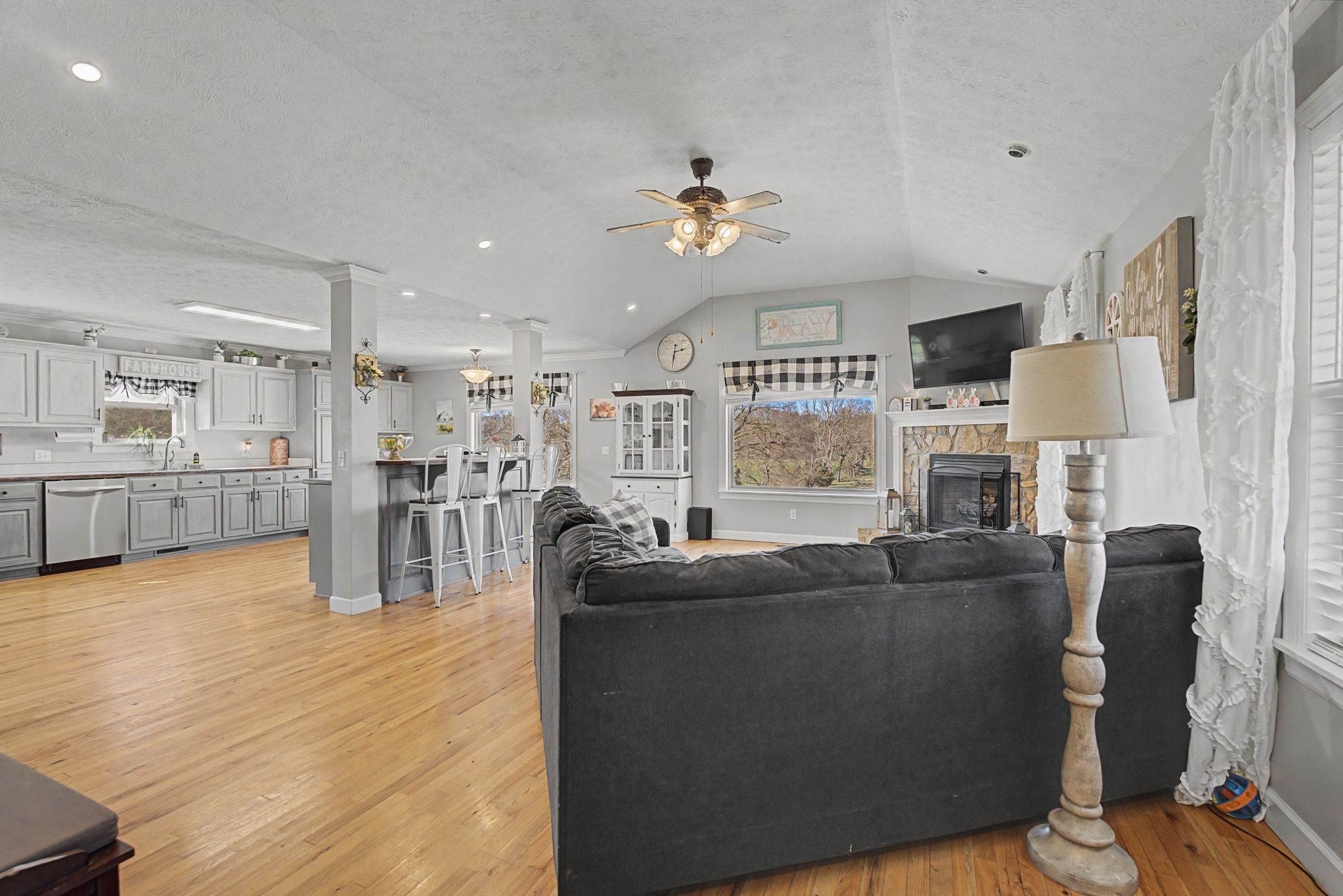 48 Fox Run Lane Carthage, TN 37030 - Photo 12 of 38 a living room with furniture a table and kitchen view