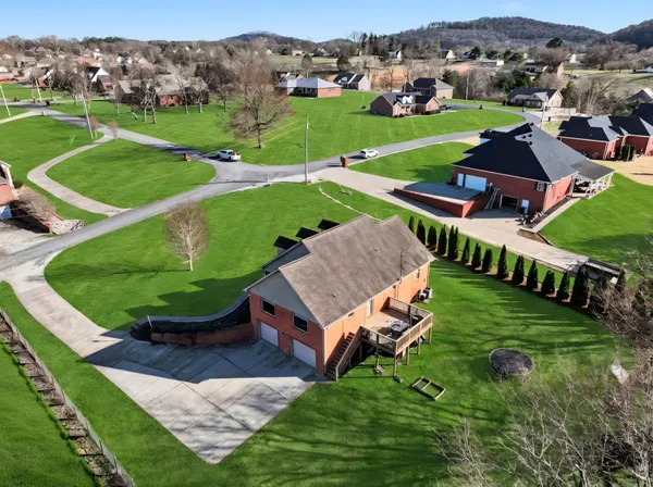an aerial view of a house having outdoor space