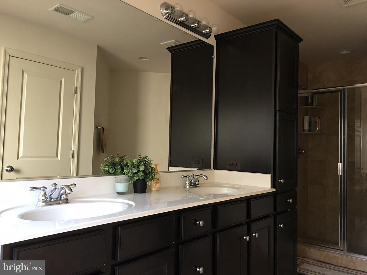 23337 Tradewind Drive Ashburn, VA 20148 - Photo 20 of 28 a bathroom with a double vanity sink and mirror