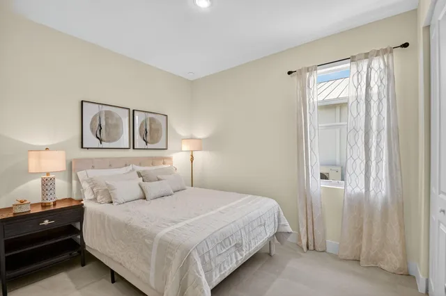 an aerial view of a house with swimming pool