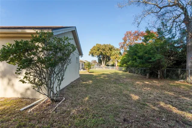 a view of street with large trees