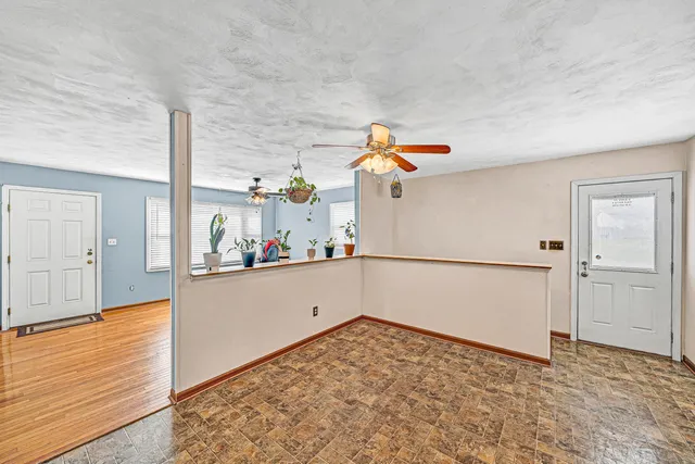 an empty room with a window