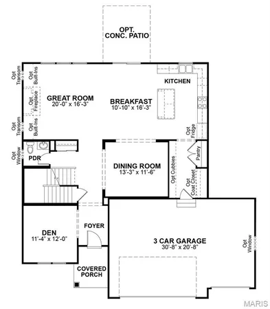 $578,700 | 1 The Adams 3 Car At Cottleville Trail, Cottleville, MO 63304