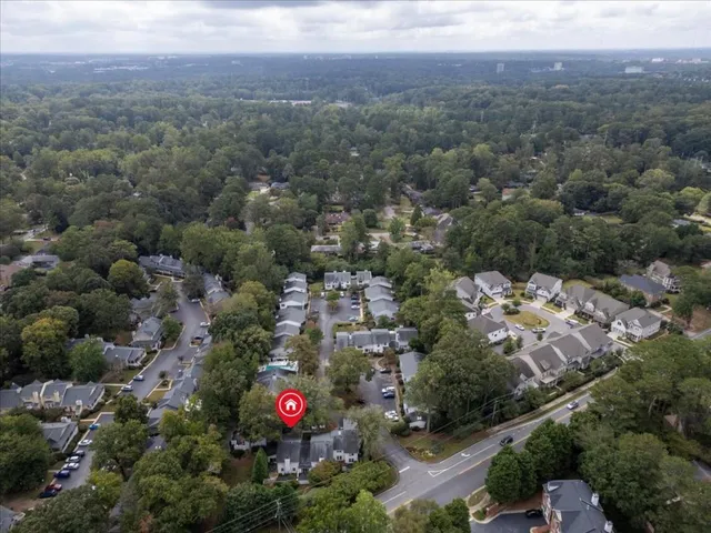 an aerial view of multiple house