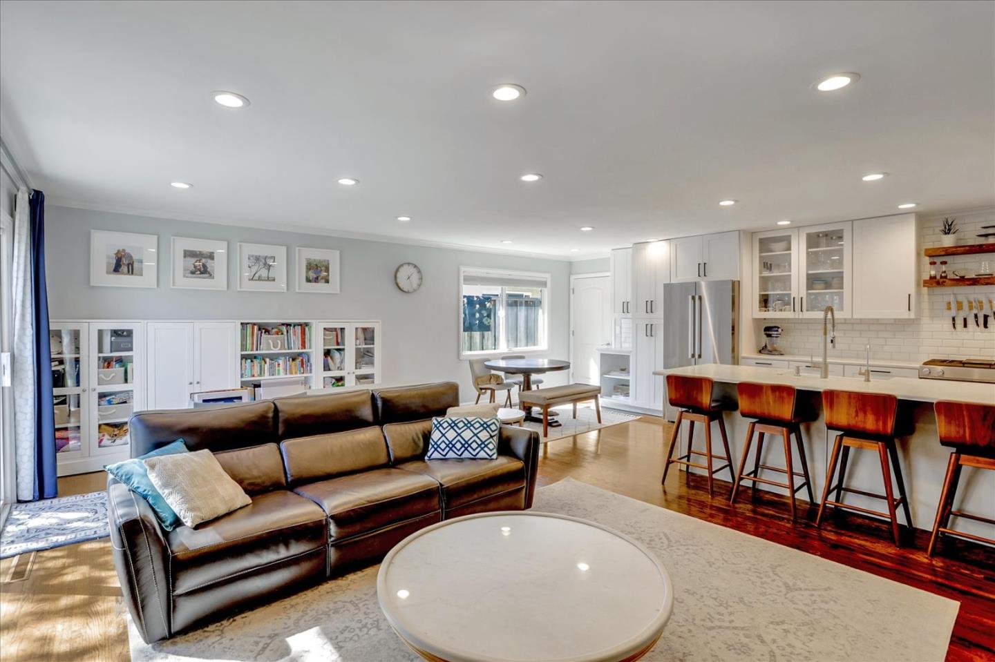 1220 Redcliff Drive San Jose, CA 95118 - Photo 8 of 39 a living room with furniture and a wooden floor